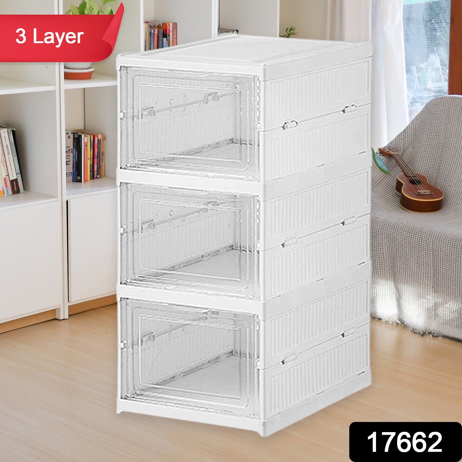 Stackable Multifunctional Storage, for Clothes Foldable Drawer Shelf Basket Utility Cart Rack Storage Organizer Cart for Kitchen, Pantry Closet, Bedroom, Bathroom, Laundry (2, 3, 4, 5, 6 / Layer 1 Pc) Stackable Multifunctional Storage, for Clothes Foldable Drawer Shelf Basket Utility Cart Rack Storage Organizer Cart for Kitchen, Pantry Closet, Bedroom, Bathroom, Laundry (2, 3, 4, 5, 6 / Layer 1 Pc)
